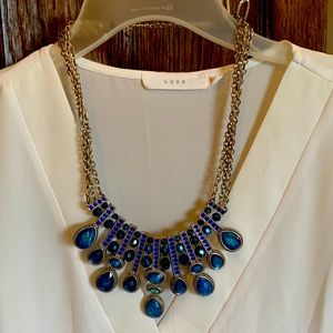 Large blue/teal necklace